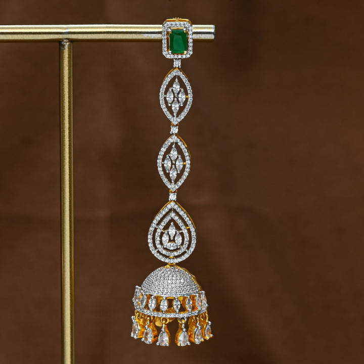 CZ Emerald Jhumka