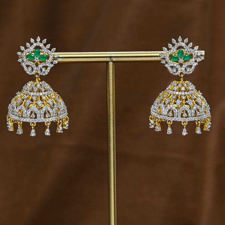 CZ Emerald Jhumka