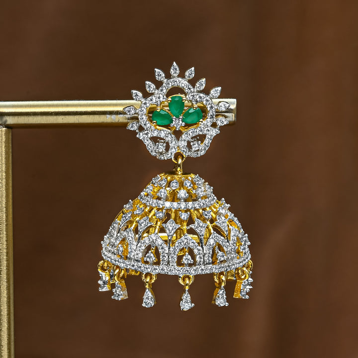 CZ Emerald Jhumka