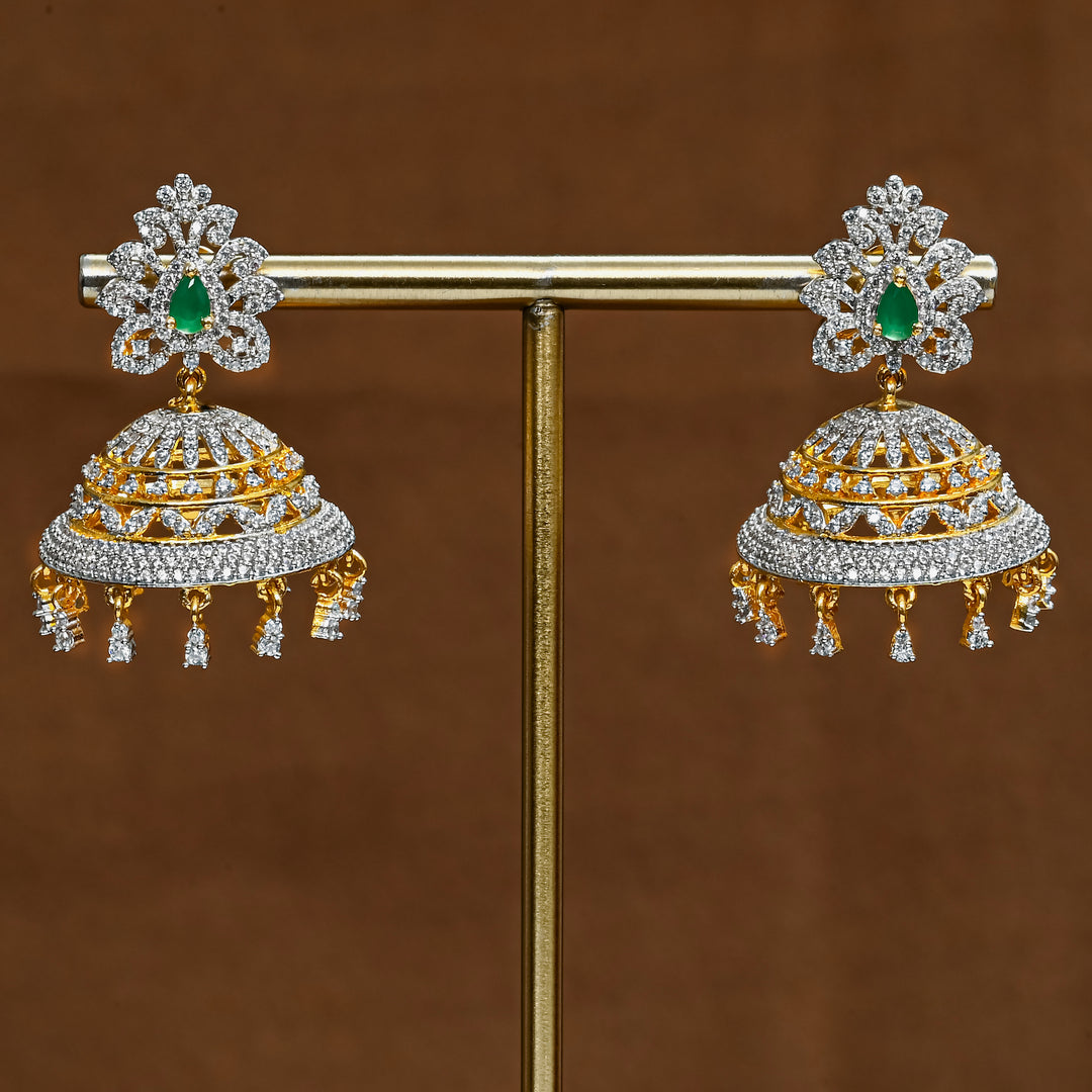 CZ Emerald Jhumka