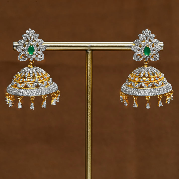 CZ Emerald Jhumka