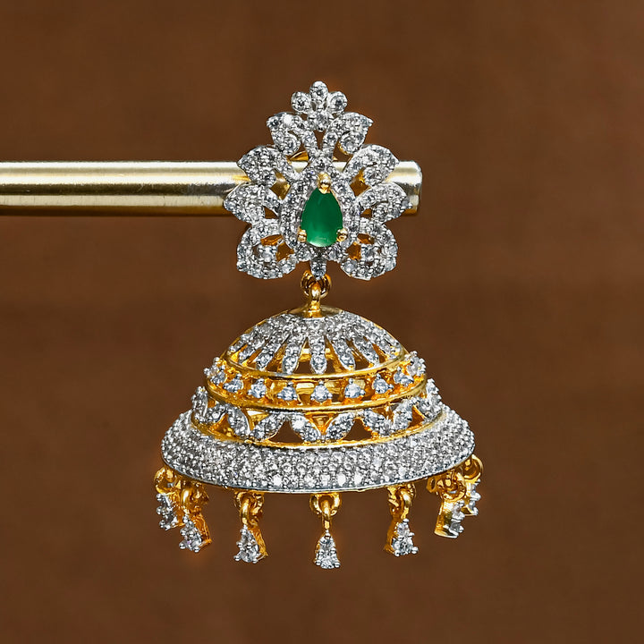 CZ Emerald Jhumka