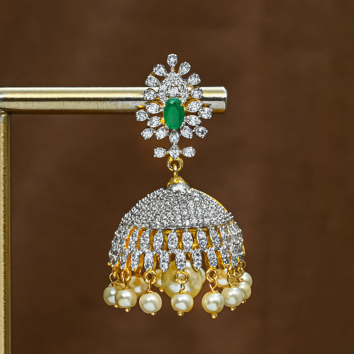 CZ Emerald Jhumka