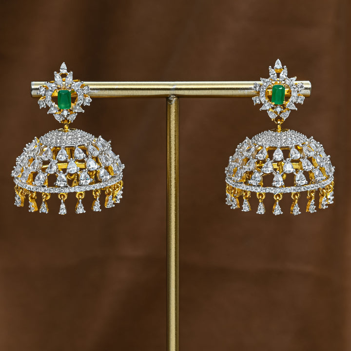 CZ Emerald Jhumka