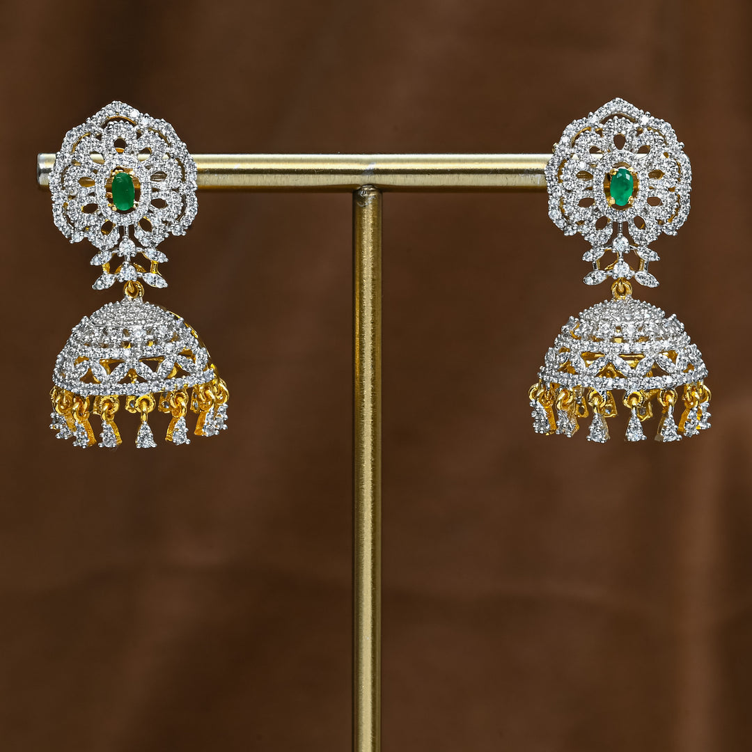 CZ Emerald Jhumka