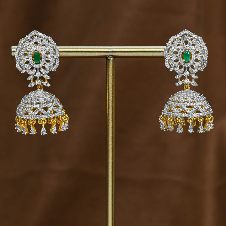CZ Emerald Jhumka