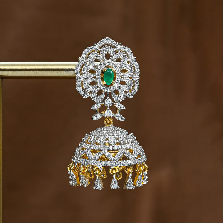 CZ Emerald Jhumka