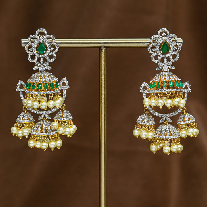 CZ Emerald Jhumka