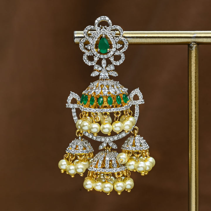 CZ Emerald Jhumka