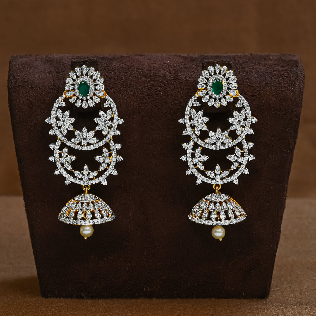 CZ Emerald Jhumka