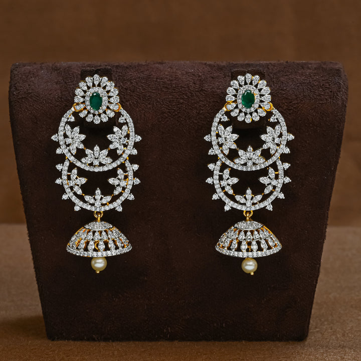 CZ Emerald Jhumka