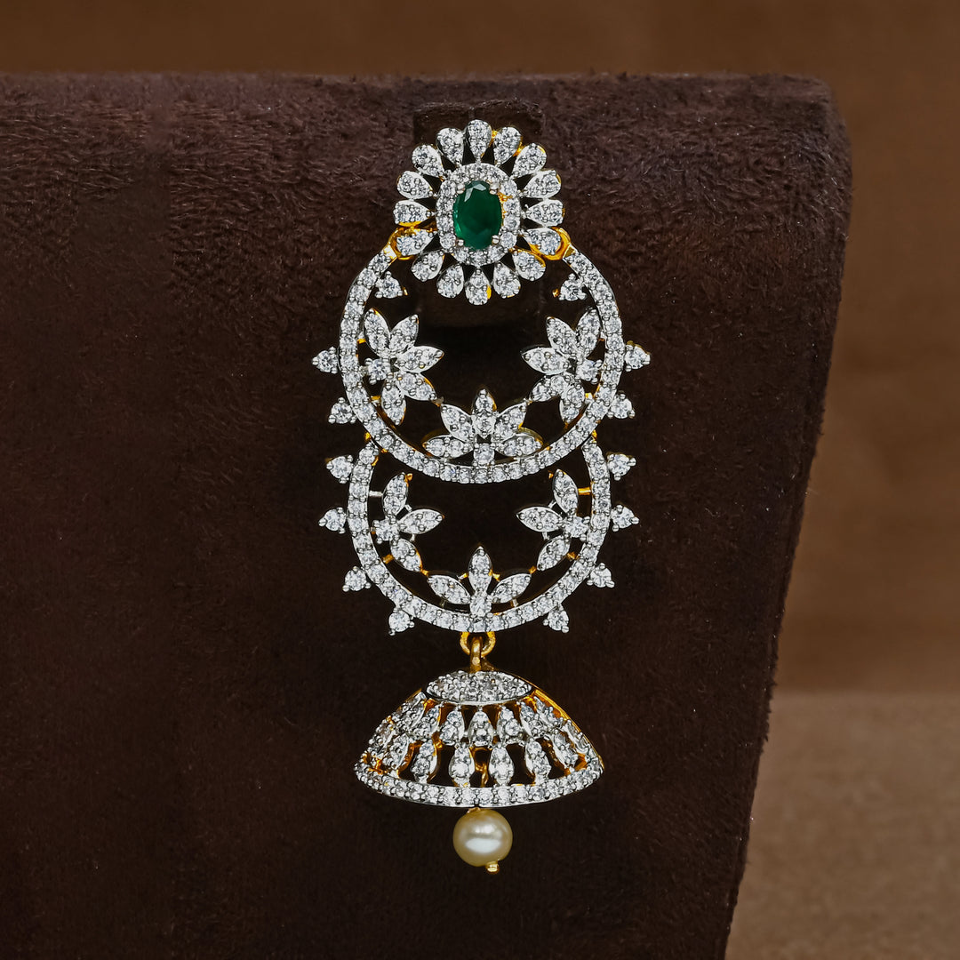 CZ Emerald Jhumka