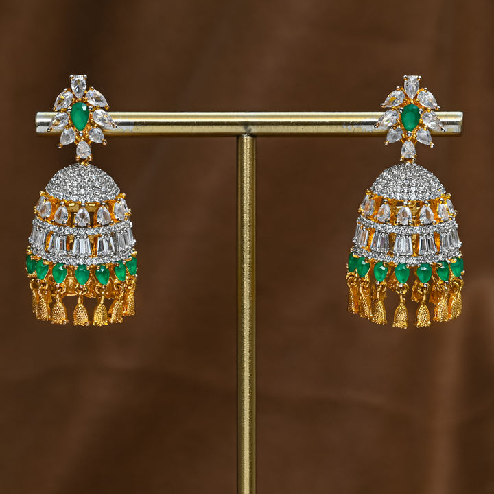 CZ Emerald Jhumka