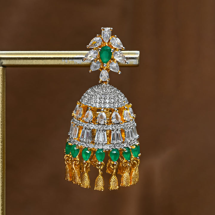 CZ Emerald Jhumka