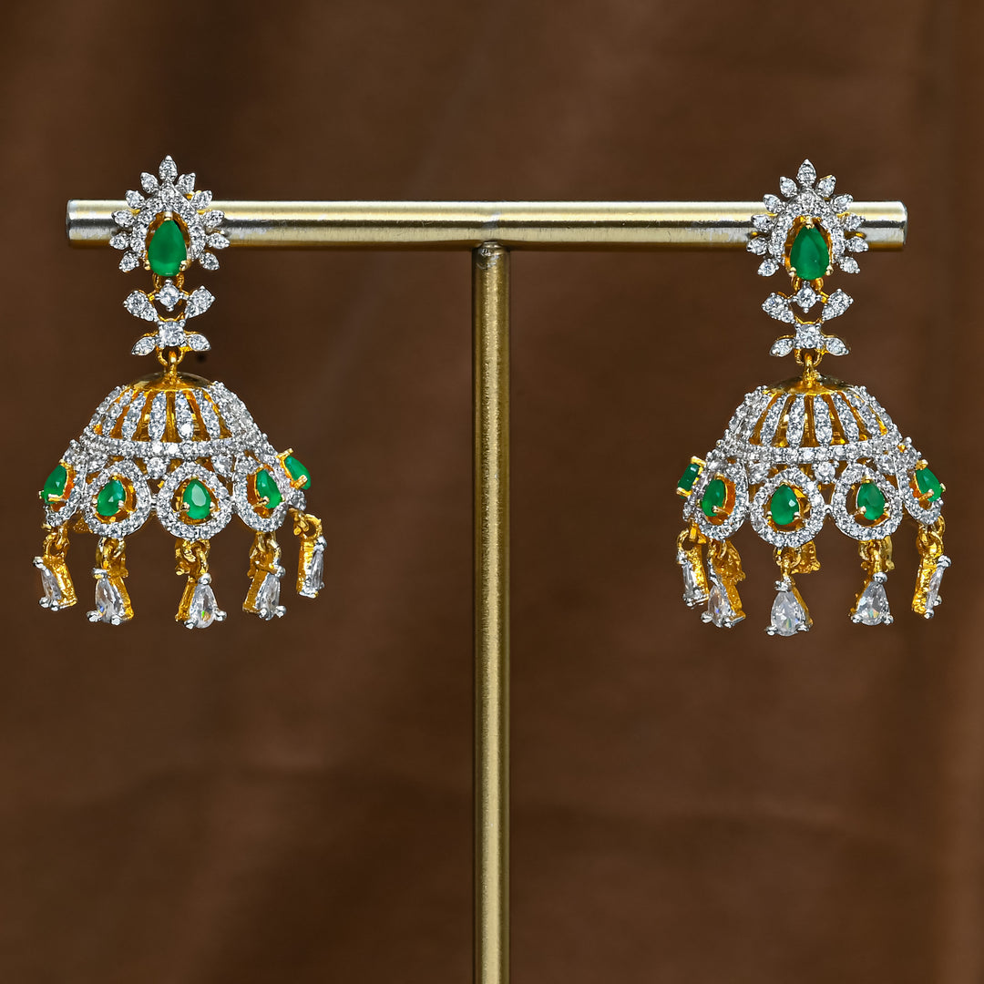 CZ Emerald Jhumka