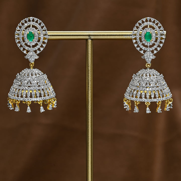 CZ Emerald Jhumka