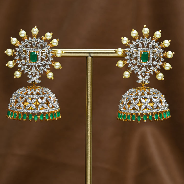 CZ Emerald Jhumka