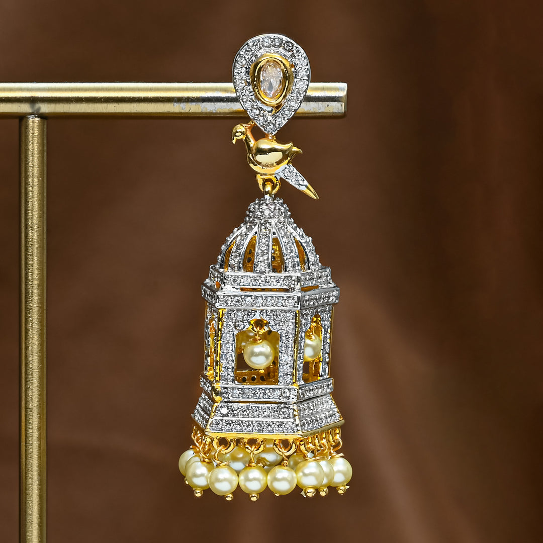 CZ Jhumka Earrings