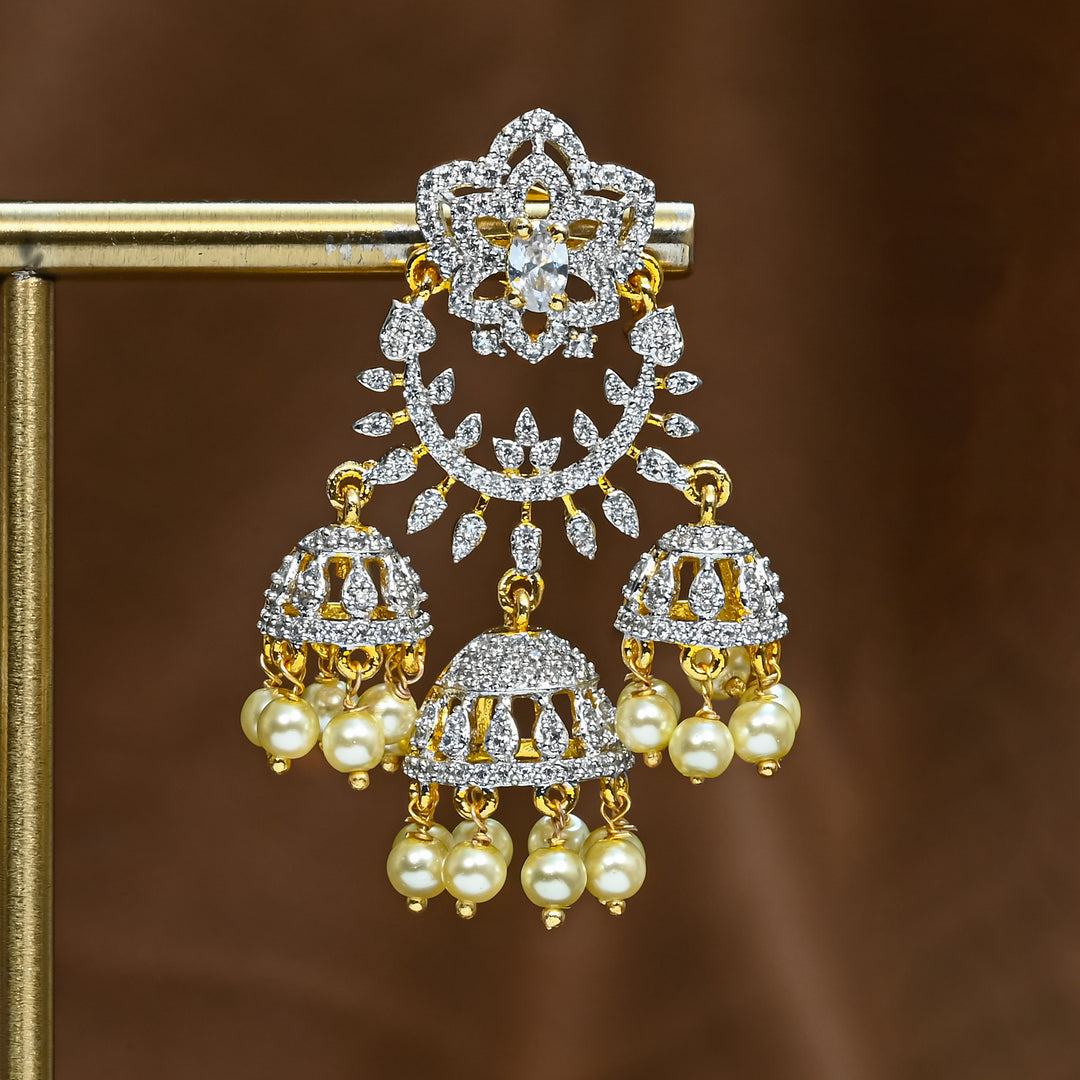 CZ Jhumka Earrings