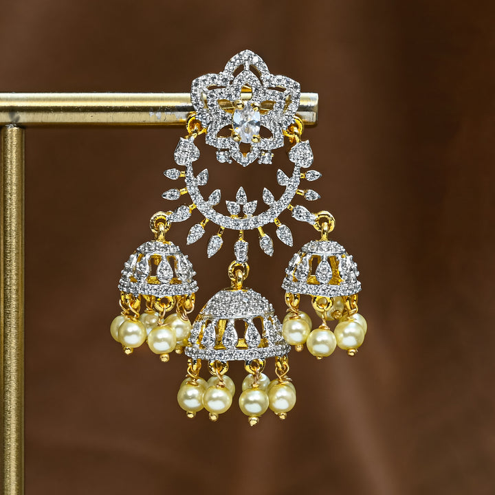 CZ Jhumka Earrings