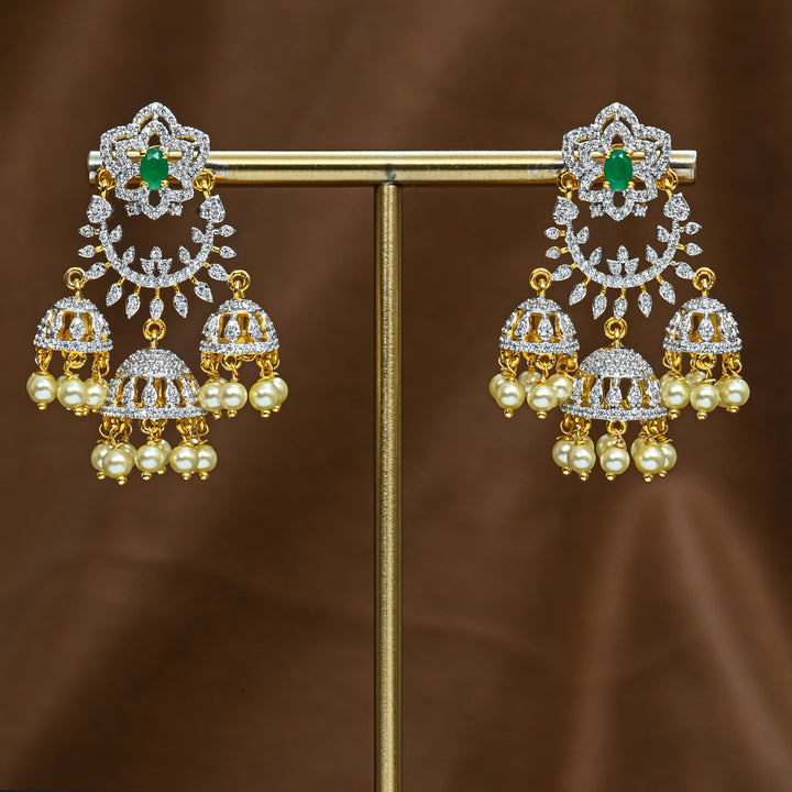 CZ Emerald Jhumka