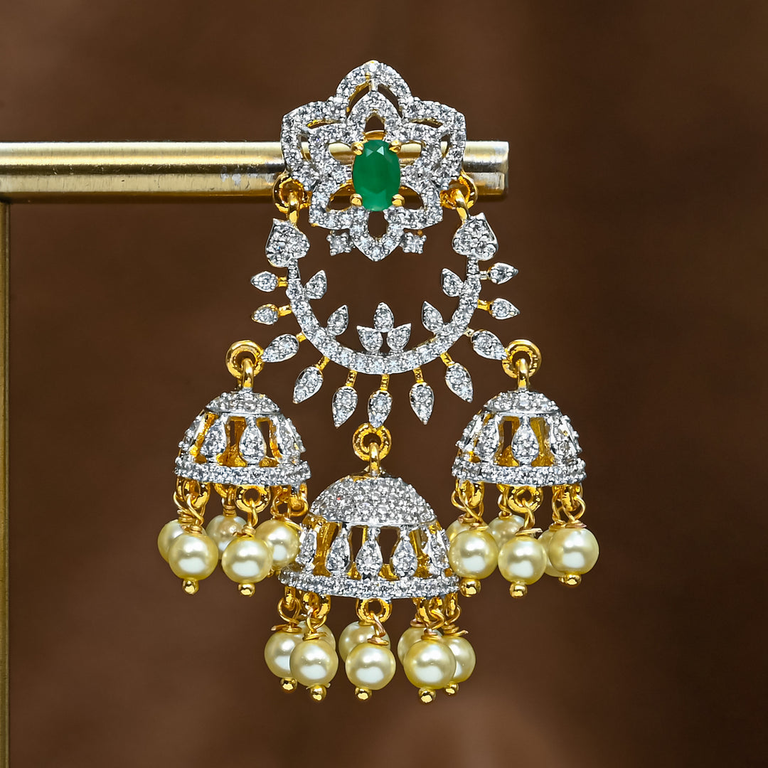 CZ Emerald Jhumka