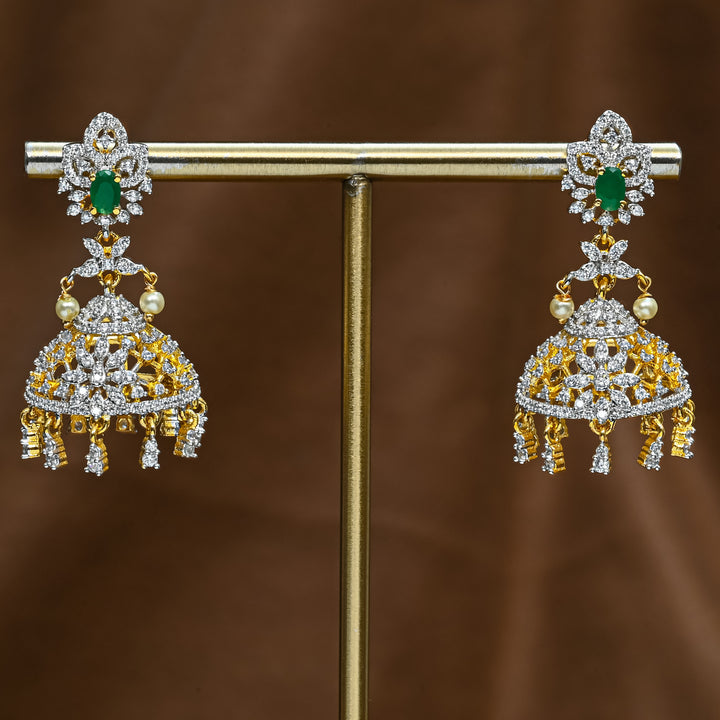 CZ Emerald Jhumka