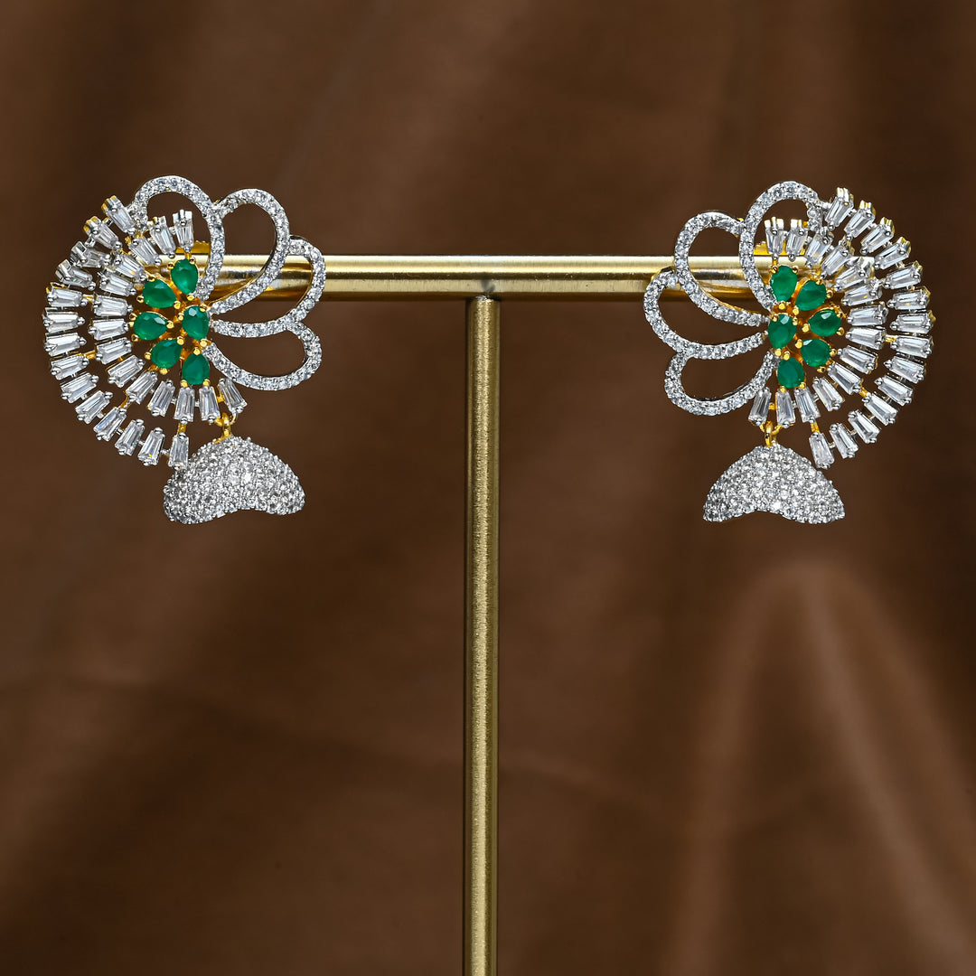 CZ Emerald Earrings