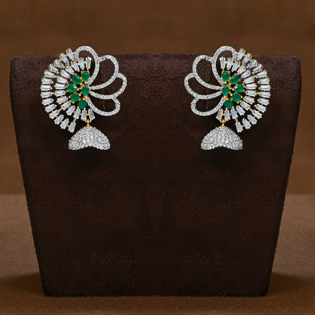 CZ Emerald Earrings