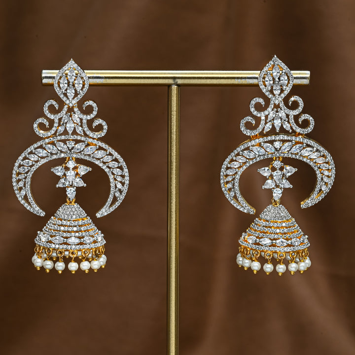 CZ Jhumka Earrings