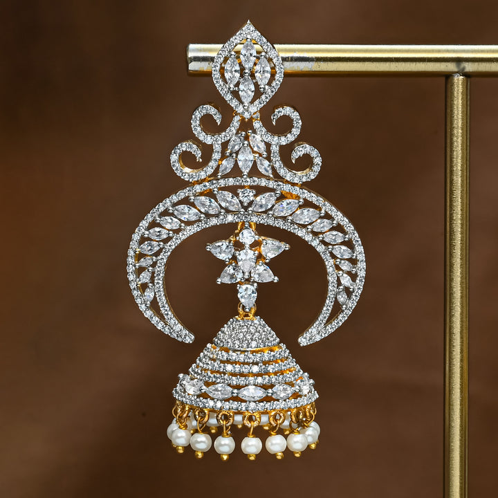 CZ Jhumka Earrings