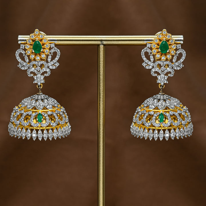 CZ Emerald Jhumka