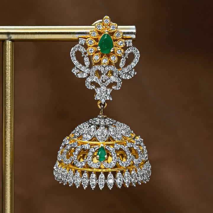 CZ Emerald Jhumka
