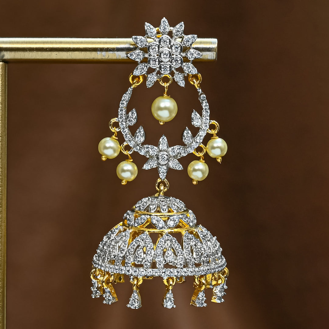 CZ Jhumka Earrings