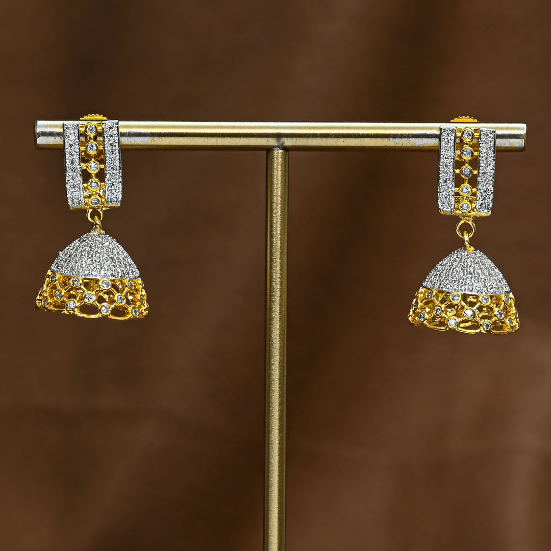 CZ Jhumka Earrings