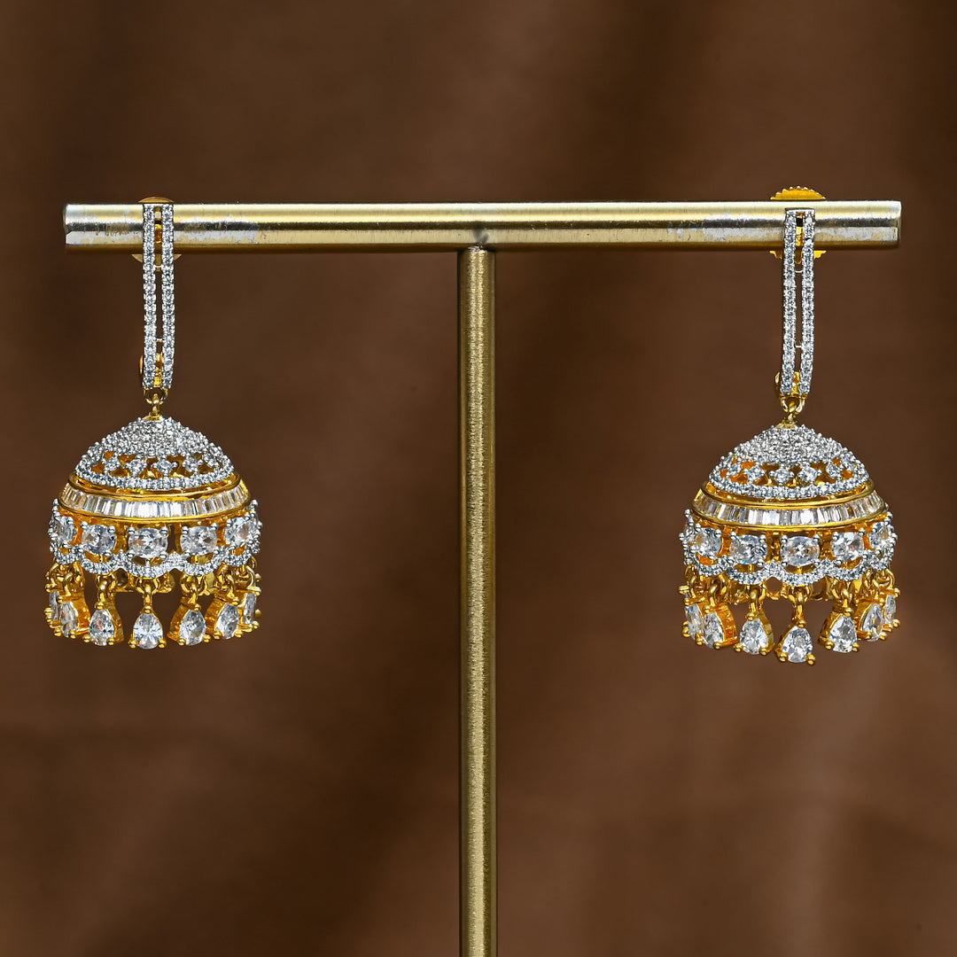 CZ Jhumka Earrings