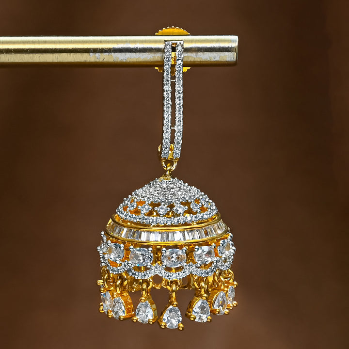 CZ Jhumka Earrings