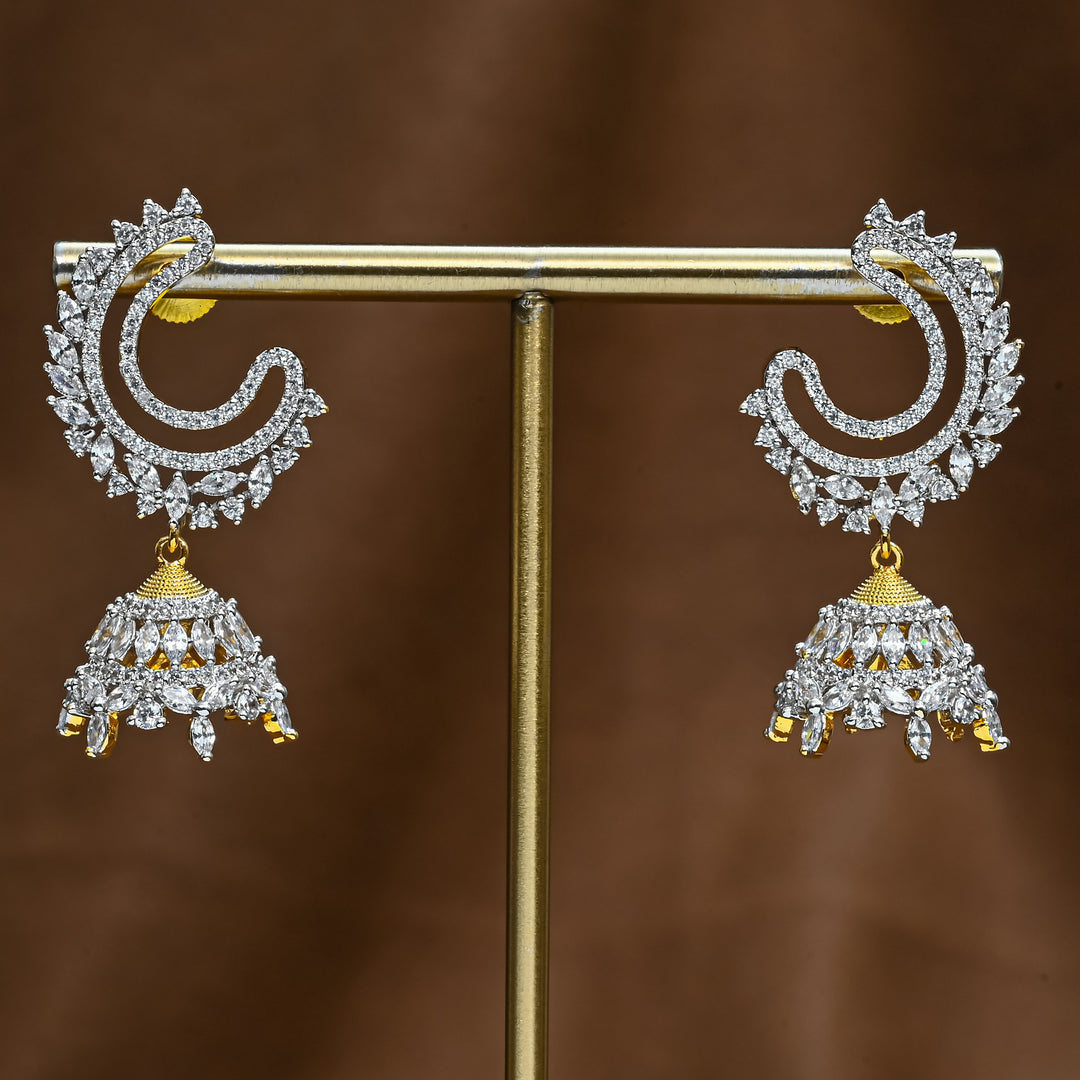 CZ Jhumka Earrings