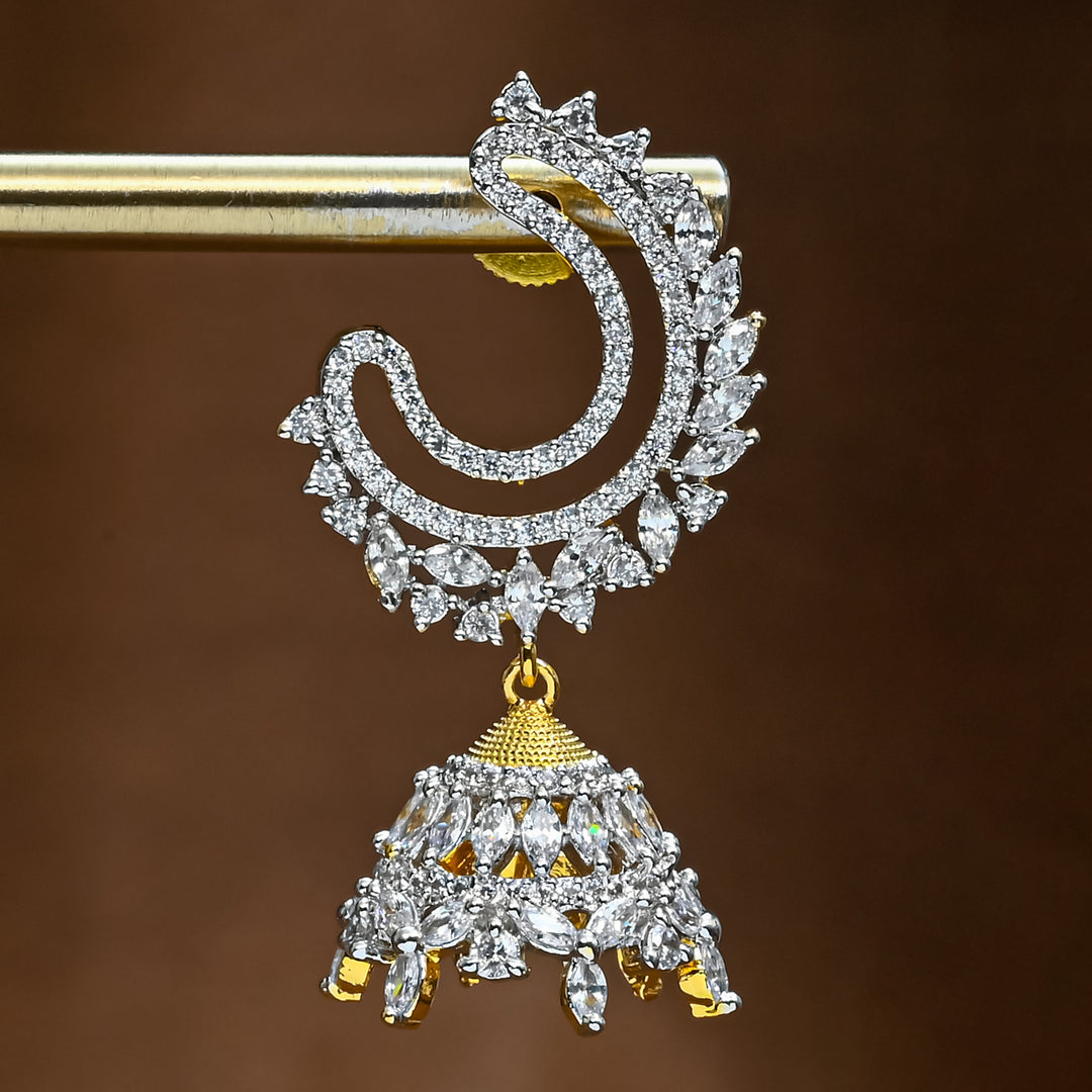CZ Jhumka Earrings