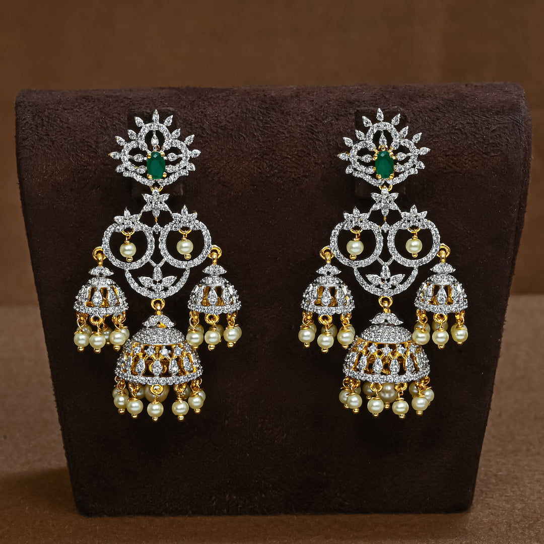 CZ Emerald Jhumka
