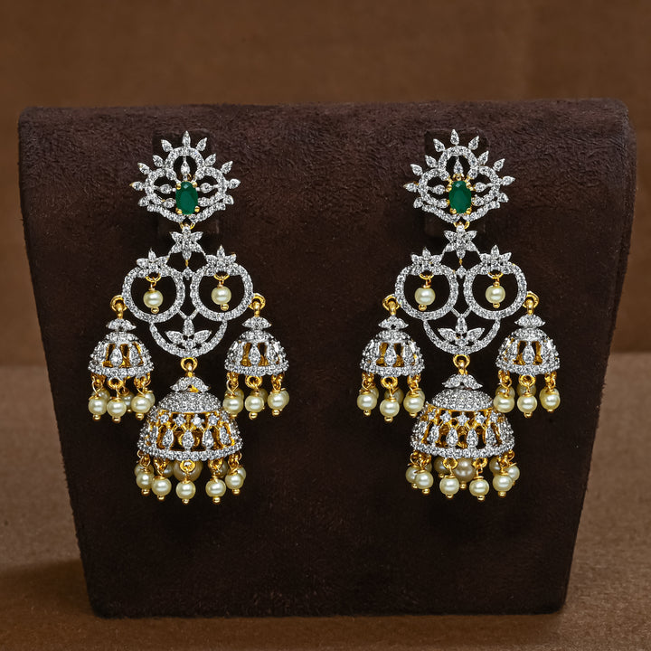 CZ Emerald Jhumka