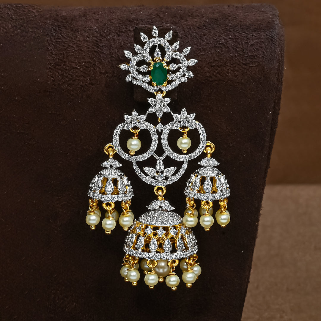CZ Emerald Jhumka
