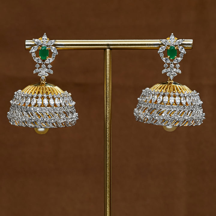 CZ Emerald Jhumka