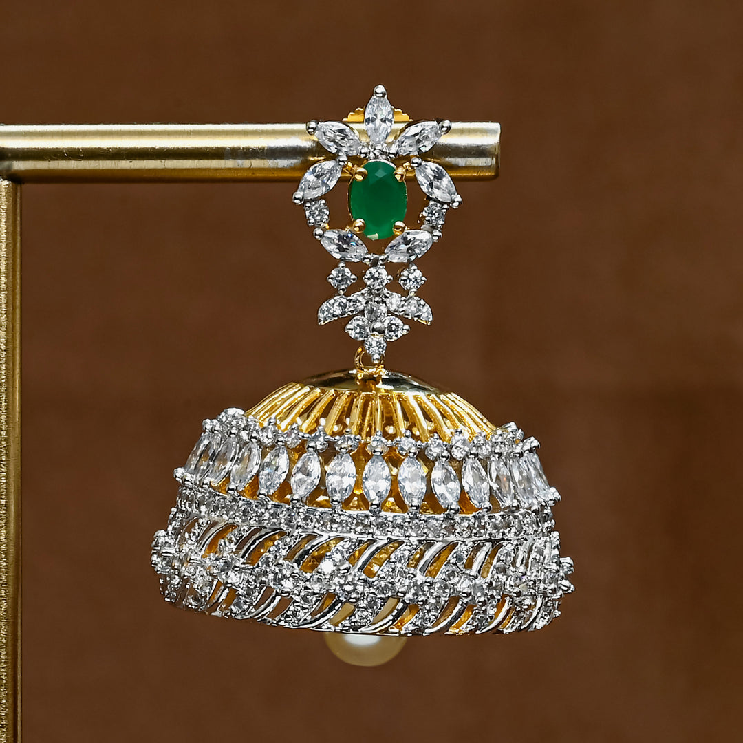 CZ Emerald Jhumka