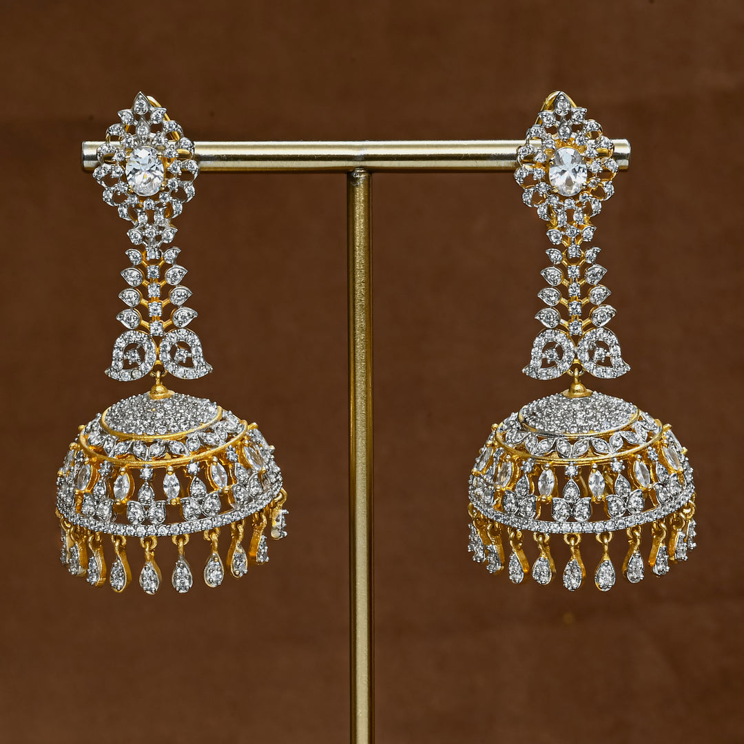 CZ Jhumka Earrings