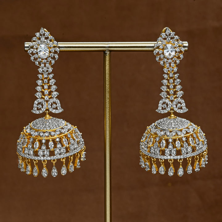 CZ Jhumka Earrings