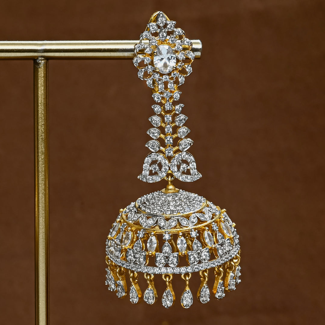 CZ Jhumka Earrings