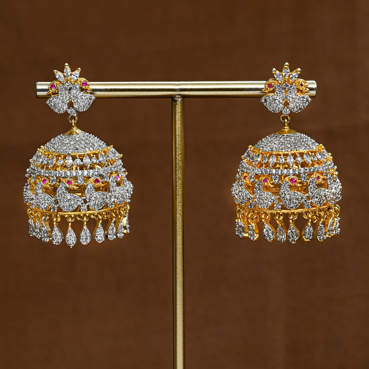 CZ Jhumka Earrings