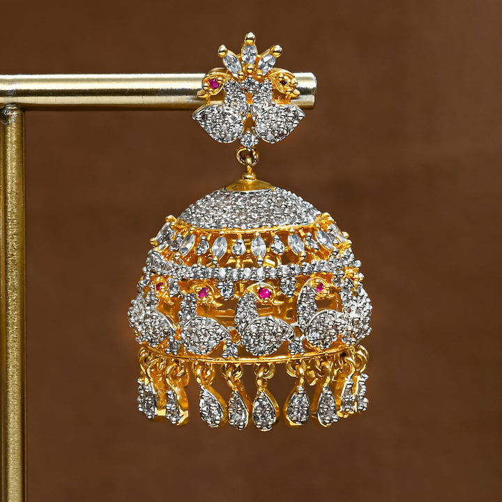 CZ Jhumka Earrings