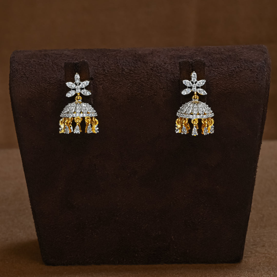 CZ Jhumka Earrings